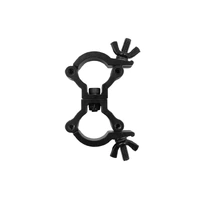 Event Lighting  CLAMPDP25B - Aluminium Double Swivel Pipe Clamp (Suits 23-27mm) - Black