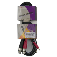 EVENT AUDIO 2XLRF2RCA3 - 3m 2x XLR 3 pin female to 2x RCA male signal lead