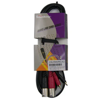 EVENT AUDIO 2XLRM2RCA3 - 3m 2x XLR 3 pin male to 2x RCA male signal lead