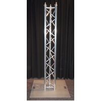ALUTRUSS TRI-TRUSS MOVING HEAD UPRIGHT STAND WITH 600MM STEEL BASE PLATE