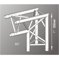 ALUTRUSS ALU32305B ALUMINIUM TWO-WAY TRI-TRUSS CORNER / 290MM