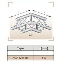 ALUTRUSS ALU32405B ALUMINIUM TWO-WAY TRI-TRUSS CORNER / 290MM