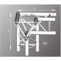 ALUTRUSS ALU33105LB ALUMINIUM THREE-WAY TRI-TRUSS LEFT CORNER / 290MM