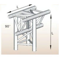 ALUTRUSS ALU33305B ALUMINIUM T-SECTION TRI-TRUSS CORNER / 290MM