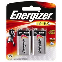 Energizer 9V Alkaline Battery - 2 Pack