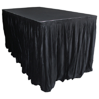 CURTAIN CALL 7.25mW x 1.2mD Velvet Skirt with 50mm Velcro Strip along Top and Side Patches – Black