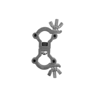 Event Lighting  CLAMPDP20S - Aluminium Double Swivel Pipe Clamp (Suits 19-23mm) - Silver