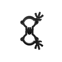 Event Lighting  CLAMPDP25B - Aluminium Double Swivel Pipe Clamp (Suits 23-27mm) - Black