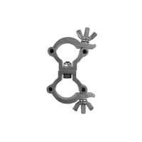 Event Lighting  CLAMPDP25S - Aluminium Double Swivel Pipe Clamp (Suits 23-27mm) -Silver