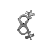 Event Lighting  CLAMPDP30S - Aluminium Double Swivel Pipe Clamp (Suits 30-35mm) - Silver