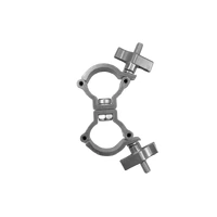 Event Lighting  CLAMPDP38S - Aluminium Double Swivel Pipe Clamp (Suits 35-40mm) - Silver