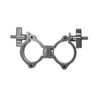 Event Lighting  CLAMPDP50LS - Aluminium Double Swivel Pipe Clamp (Suits 46-51mm) - Silver