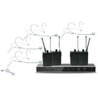E-Lektron IU-4011H Digital UHF 4 x Headset Microphones System AUS Stand Frequency Set