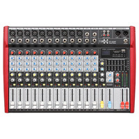 E-Lektron ST-122P 12-channel 800W powered audio mixer USB SD 7-band EQ mono MP3 digital effects DJ Console
