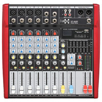 E-Lektron ST-62P 6-channel 500W powered audio mixer USB SD 7-band EQ mono MP3 digital effects DJ Console