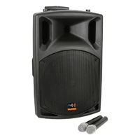 E-Lektron SL38-M 900W 15" inch Bluetooth Wireless linkable Loud Portable PA Speaker Sound System Recoding incl.2 Mics for Karaoke Party Event Speech S