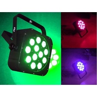 Light Emotion FLAT1212 LED Flat Wash Fixture 12x10W 6-in-1 LED RGBWAUV. Piggy back plug, double yoke. 