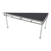 GLOBAL TRUSS 2.4m x 1.2m Triangular Stage Platform with 0.9m Legs – Non-Slip Top – Right