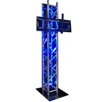 2M BOX TRUSS PLASMA SCREEN STAND PACKAGE WITH PLASMA BRACKET & BLACK 600MM BASE PLATE