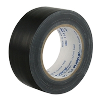 PLASFLO 48MM X 25M BUDGET BLACK GAFFER TAPE