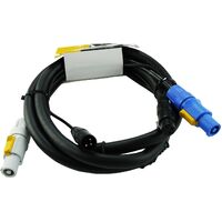 POWERCON NEUTRIK SIGNAL AUDIO 3PIN XLR COMBO CABLE 1M