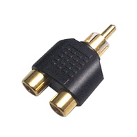 SoundKing RM2RF2 2 PACK Double RCA-F to RCA-M Adapter