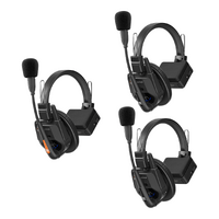 Saramonic WiTalk9 WT3S 3-Person Full-Duplex Wireless Intercom Headset System 1.9GHz DECT - Expandable to 30-Person
