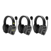 Saramonic WiTalk5 WT3D Full-Duplex 3-Person Wireless Intercom Headset System Dual Ear Cup