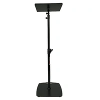 Studio monitor stand with large top tray and steel base plate