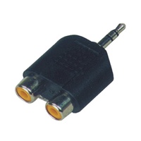 SoundKing SMJRF22 2 PACK Double RCA-F to TRS-M 3.25mm Jack Adapter