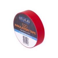 Stylus 520 PVC Electrical Insulation Tape - 18MM X 20M - RED