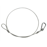 SW3X800PC Safety wire, 3mm steel, 800mm long PVC coated. 230kg dead weight breaking point