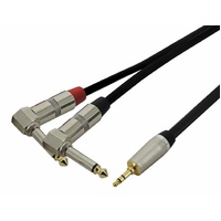 Mini-Jack to Dual Right-Angle 1/4" - DJ Smartphone Cable - 5M