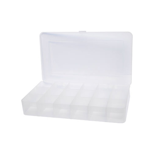 Clear Economy Parts Case - 18 Way 209x117x31mm