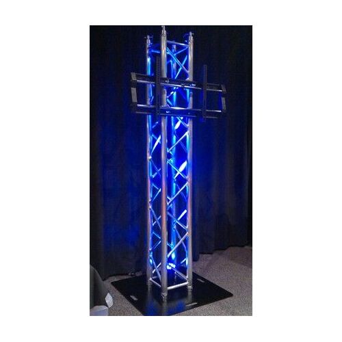 BOX TRUSS PLASMA SCREEN STAND PACKAGE WITH PLASMA BRACKET, WITH 900MM BASE PLATE