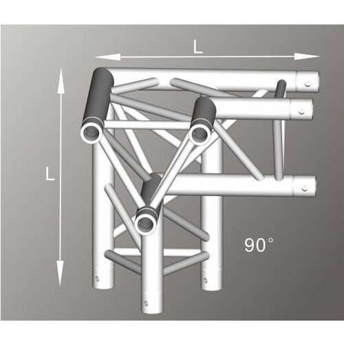 ALUTRUSS ALU33105LB ALUMINIUM THREE-WAY TRI-TRUSS LEFT CORNER / 290MM