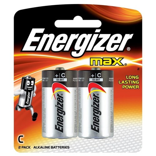 Energizer max C Alkaline Battery - 2 Pack