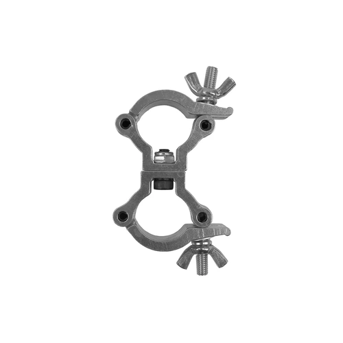 Event Lighting  CLAMPDP25S - Aluminium Double Swivel Pipe Clamp (Suits 23-27mm) -Silver