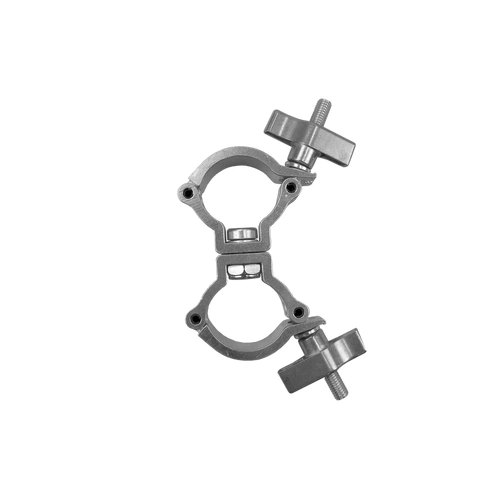 Event Lighting  CLAMPDP38S - Aluminium Double Swivel Pipe Clamp (Suits 35-40mm) - Silver