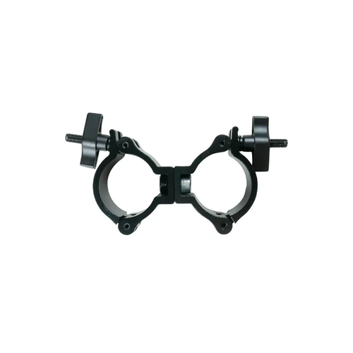 Event Lighting  CLAMPDP50L - Aluminium Double Swivel Pipe Clamp (Suits 46-51mm) - Black
