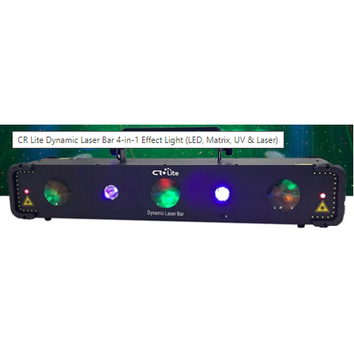 CR Lite Dynamic Laser Bar 4-in-1 Effect Light (LED, Matrix, UV & Laser)