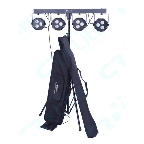 CR Lite Power Party Stage Wash Package come with Stand and Carry Bag DJ 4 Bar LED Par can Pack 12x9W TRI Powerful LED