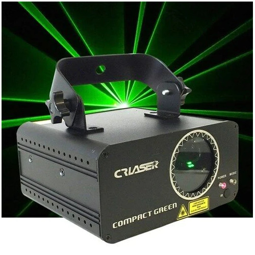 CR Laser Compact Green 100mW Laser Disco Light Auto Sound DMX IR Remote Control