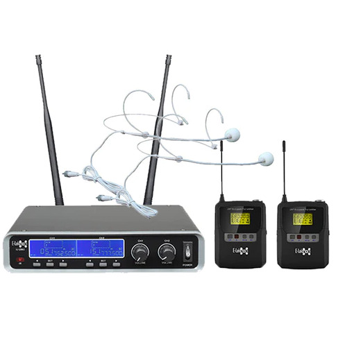 ELEKTRON IU-2080HS Dynamic UHF Digital 100 Channels Tunable Wireless Microphone System 2xHandset