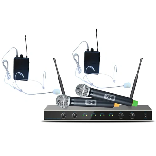 E-Lektron IU-4011MH Digital UHF 2 x Handheld 2 x Headset Microphones System AUS Stand Frequency Set