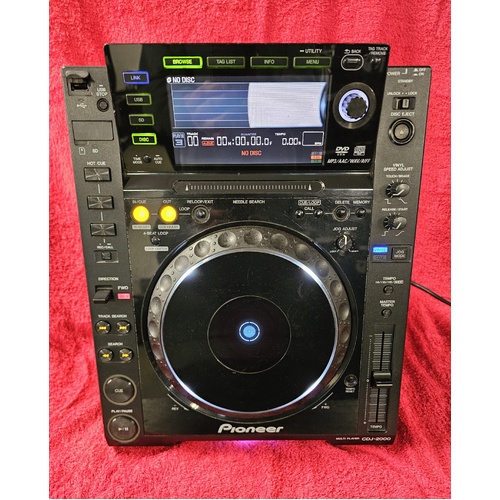EX HIRE PIONEER CDJ2000 CD/USB DJ MEDIA PLAYER