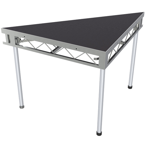 GLOBAL TRUSS 1.2m x 1.2m Triangular Stage Platform with 0.9m Legs – Non-Slip Top