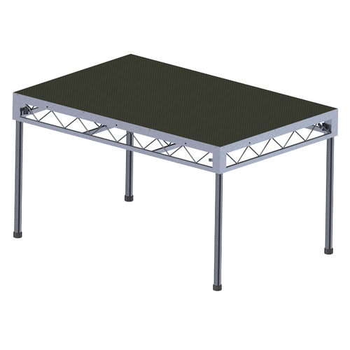 GLOBAL TRUSS 1.8m x 1.2m Stage Platform with 0.9m Legs – Carpet Top