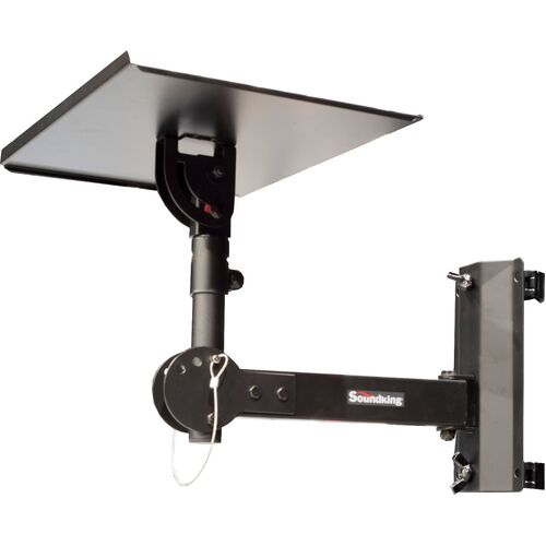 ADJUSTABLE TOP TRAY WITH TILT 35MM POLE SOCKET + WALL/TRUSS BRACKET WITH 50MM CLAMPS