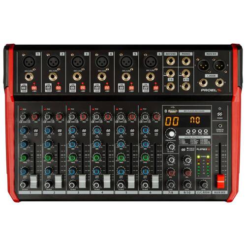 Proel PLAYMIX10 Compact 10-channel mixer with DSP and USB/BT interface